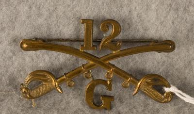 Indian Wars 12th Cavalry Cap Insignia