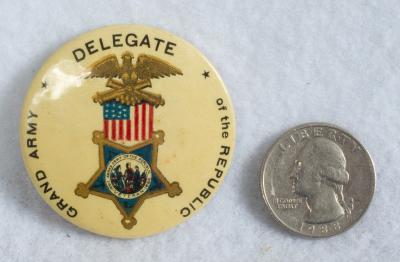 GAR Delegate Encampment Badge Button