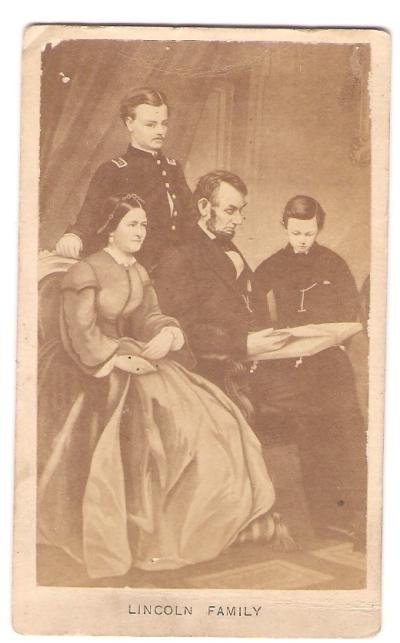 Lincoln Family CDV Picture Civil War