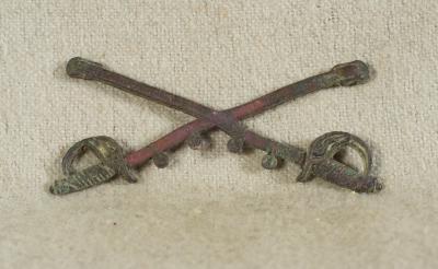 US Cavalry Collar Insignia Dug Relic