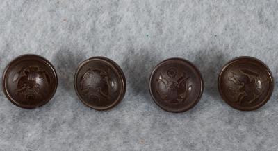 WWI Uniform Vegetable Press Button 4 Lot