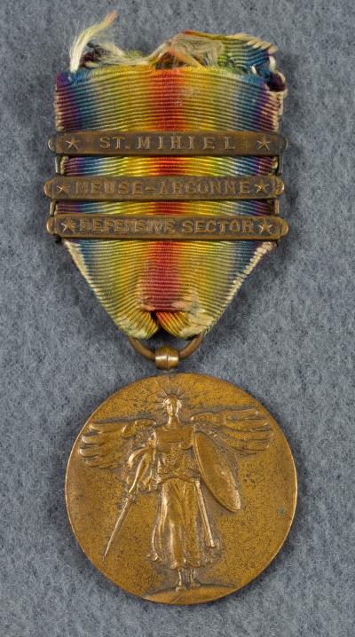 WWI Victory Medal St Mihiel Meuse Argonne 3 Bars