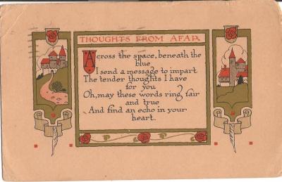 WWI Postcard 1st Infantry Division Soldier