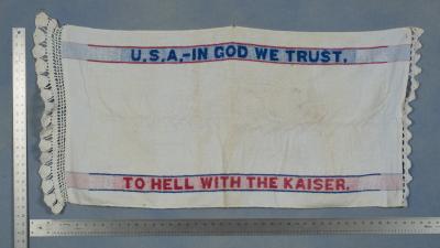 WWI Wash Towel To Hell with the Kaiser
