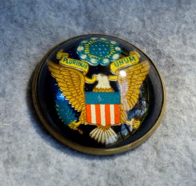 WWI era Patriotic Sweetheart Brooch Blue