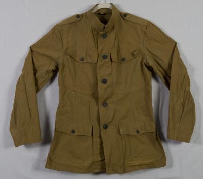 WWI US Army Uniform Coat Jacket Cotton Khaki