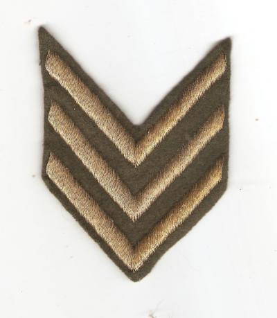 WWI Wound Overseas Chevron Three