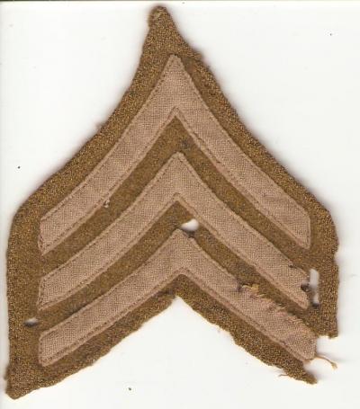 WWI Sergeants Rank Patch