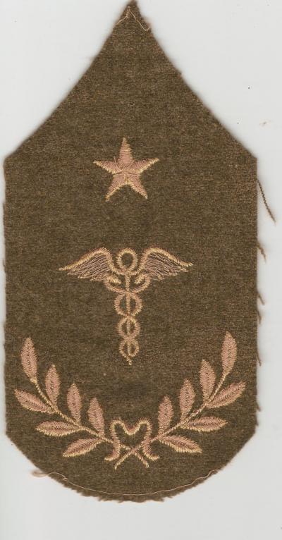 WWI Master Hospital Sergeant Chevron Medical