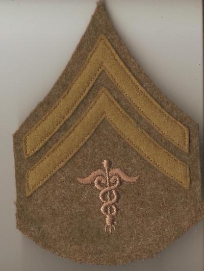 WWI Hospital Corp Medical Rank Chevron Corporal