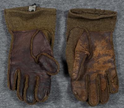 WWII Leather & Wool Gloves Mittens 