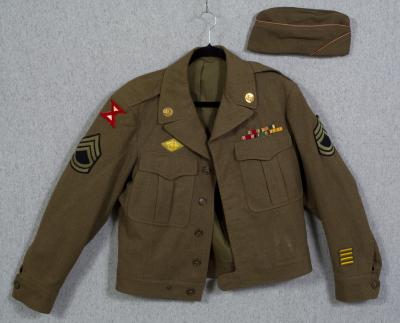 WWII Ike Jacket 10th Army Engineer w/ Hat