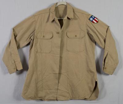 WWII Khaki Shirt CBI China Burma India 16x33