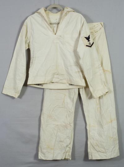 WWII USN Navy White Jumper Trousers Shore Patrol