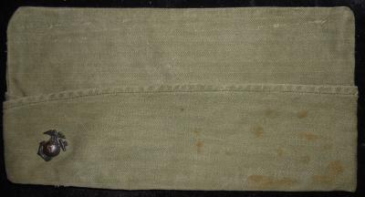 WWII USMC Marine HBT Garrison Cap