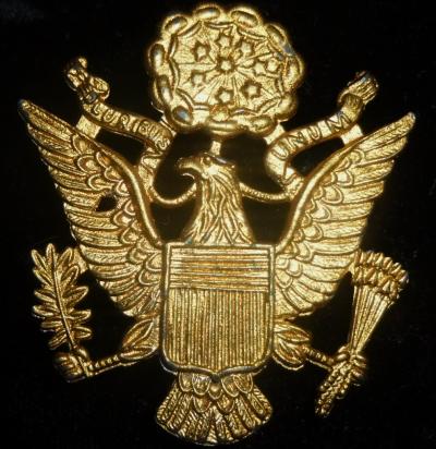 WWII Officer Visor Cap Insignia Unique