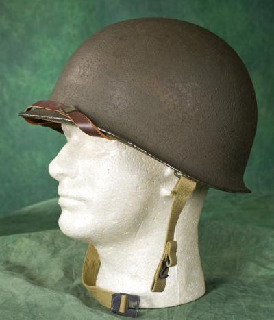 WWII US M1 Helmet Fixed Bale Complete