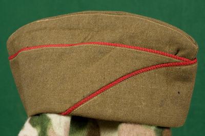 WWII OD Wool Artillery Garrison Cap