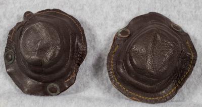 WWII USN Navy Leather Flying Helmet Ear Cups