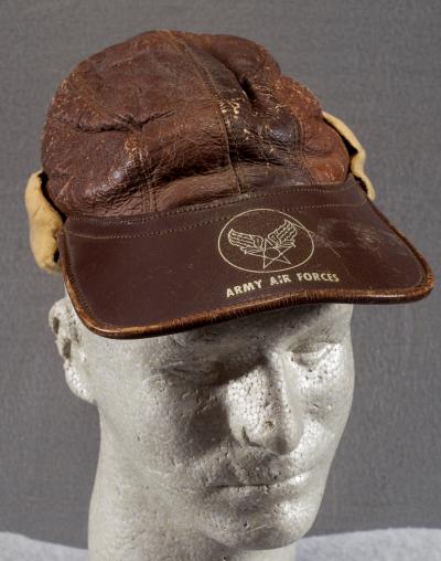 WWII AAF B-2 Sheepskin Gunner Flight Cap