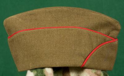 WWII OD Wool Artillery Garrison Cap