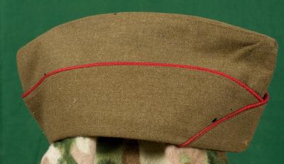 WWII OD Wool Artillery Garrison Cap