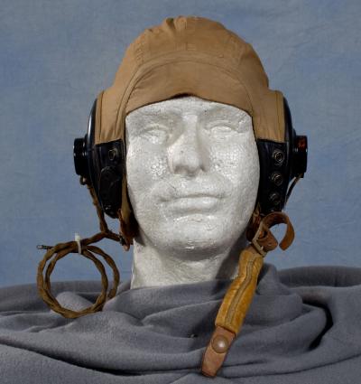 WWII USAAF AN-H-15 Summer Flight Helmet & Receiver