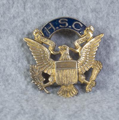 WWII Army ROTC Visor Cap Hat Eagle HSC
