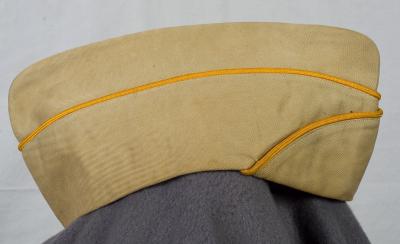 WWII Khaki Cavalry Enlisted Garrison Cap 7 1/8
