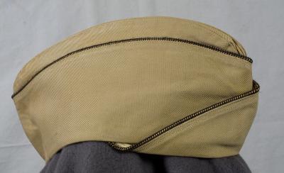 WWII Khaki Officer's Garrison Cap Hat 6 7/8