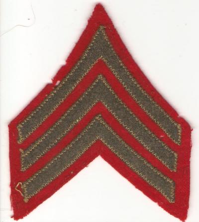 WWII USMC Marine Sergeant Rank Patch