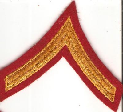 WWII USMC Marine Private Rank Patch