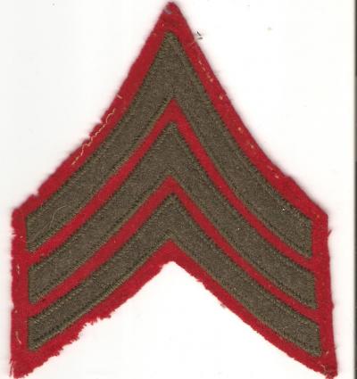 WWII USMC Marine Sergeant Rank Patch