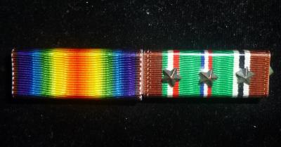 WWII USN Ribbon Bar WWI Victory ETO