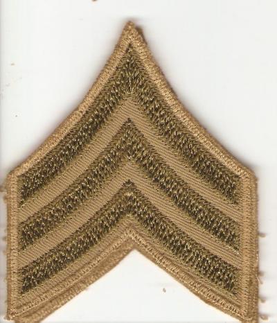 WWII Sergeant Rank Patches Pair