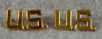 WWII Army Officer US Collar Pin Pair Snowflake