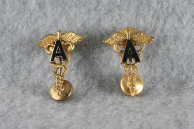 WWII Medical Administration Collar Pins