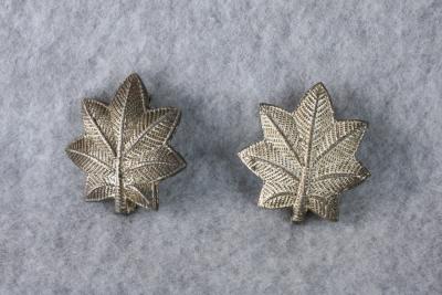 WWII Lt. Colonel Rank Insignia Pins Pair