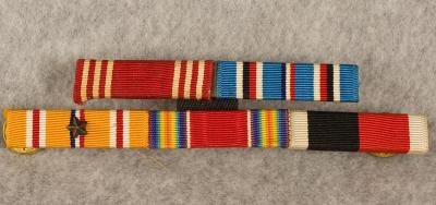 WWII Army Ribbon Bar 5 Place Pacific