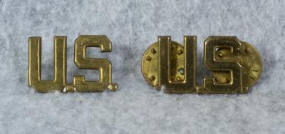WWII era Officer US Collar Pins Pair 