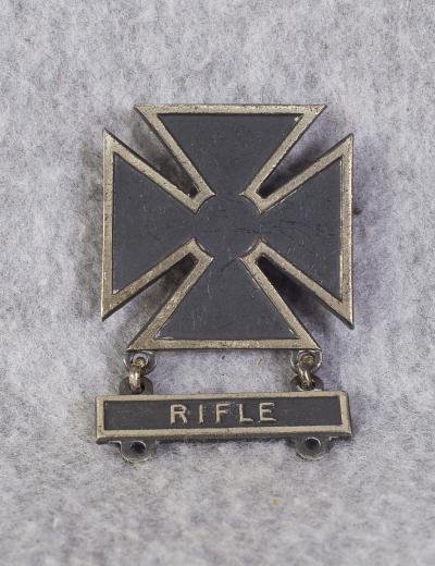 WWII Army Marksman Badge Rifle Sterling