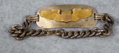Named Army Air Force Pilot Wing ID Bracelet