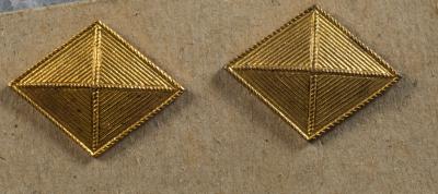 WWII era Finance Collar Insignia Pair