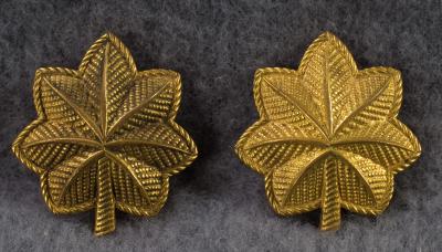 WWII Majors Rank Pins Pair