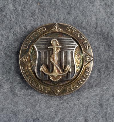WWII Merchant Marine Sterling Pin Badge