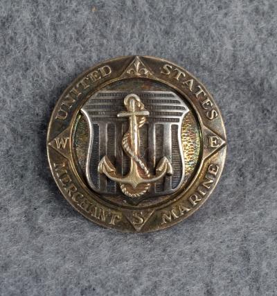 WWII Merchant Marine Sterling Pin Badge