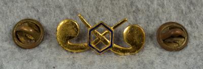 WWII Chemical Officer Collar Insignia 