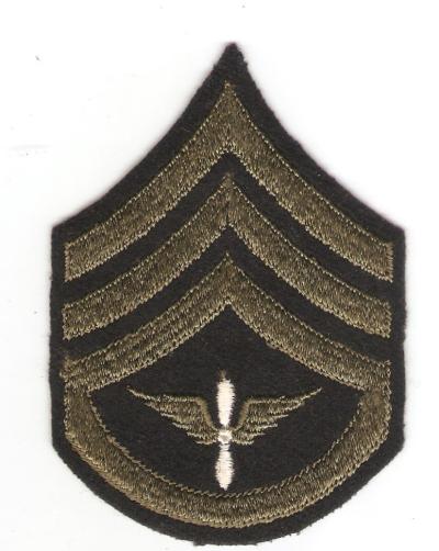 WWII AAF Staff Sergeant Rank Patch