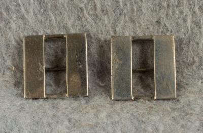 WWII Sterling Captain Rank Insignia Pins Pair