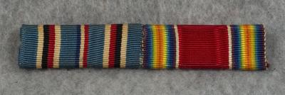 WWII Ribbon Bar 2 Place Navy USMC